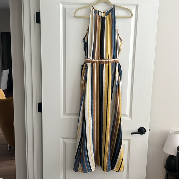 Sandro taila striped linen-blend maxi dress Size - 38/US 6 - Picture 6 of 16